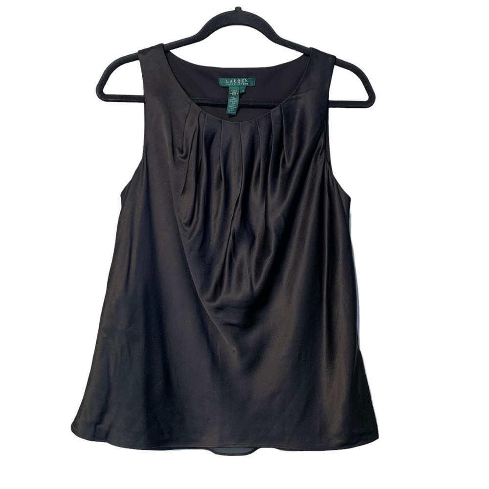 LAUREN RALPH LAUREN | 100% Silk Sleeveless Blouse - Picture 1 of 9